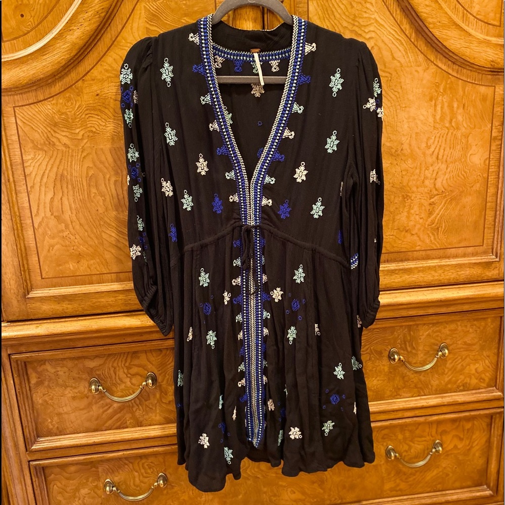 Free People Stargazer Dress-Black - Picture 5 of 9